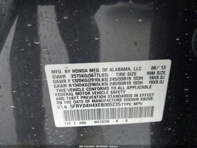 2014 ACURA MDX 5FRYD4H4XEB005235 Photo 8