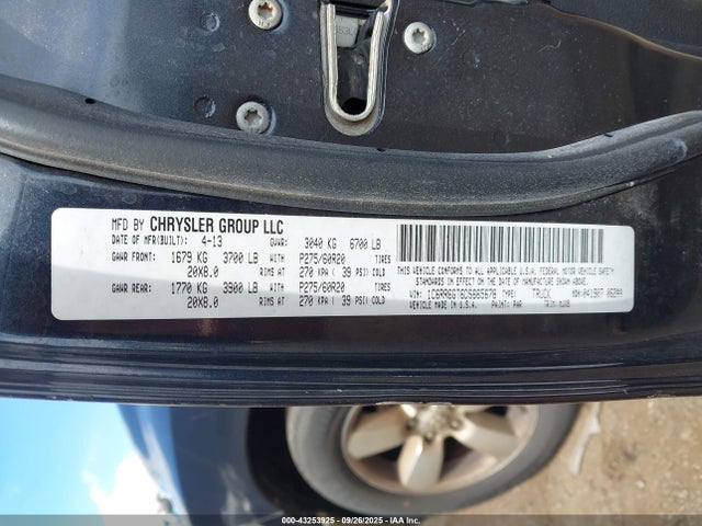 2013 Ram 1500 Big Horn მანქანა იყიდება აუქციონზე, vin: 1C6RR6GT6DS665678, აუქციონის ნომერი: 43253925