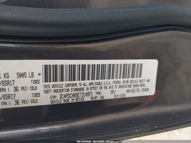 3C4PDCAB9ET310971 Dodge Journey American Value Pkg