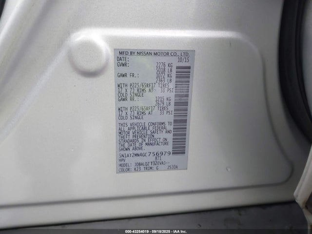 Nissan 2016 2016 5N1AT2MN4GC756979 Image 9