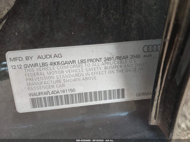 2013 AUDI A4 WAUFFAFL4DA181150 Photo 8