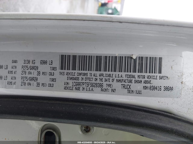 Aukcja sprzedaży 2015 Ram 1500 Laramie Longhorn, vin: 1C6RR7PT5FS628386, numer aukcji: 43254855