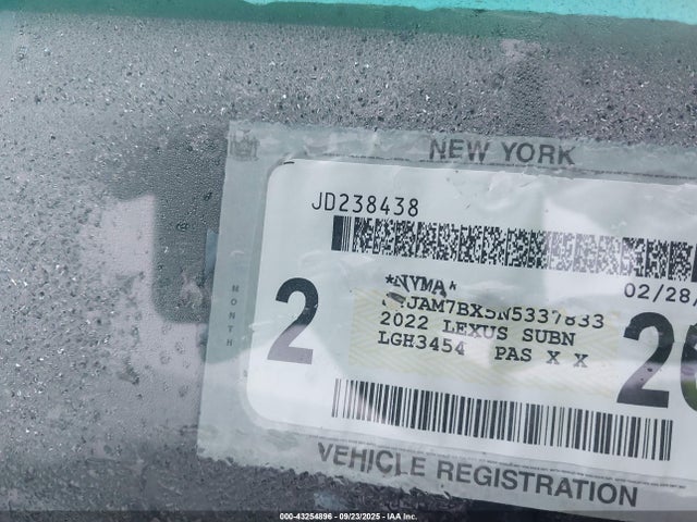 43254896 :رقم المزاد ، JTJAM7BX5N5337833 vin ، 2022 Lexus Gx 460 Premium مزاد بيع
