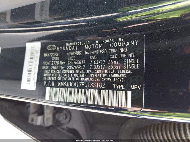 Hyundai Tucson Hybrid Blue 2023 KM8JBCA17PU133182 Image 9