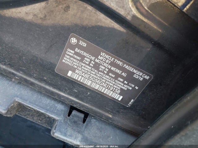 2016 BMW 320I WBA8E5G56GNU19158 Photo 8