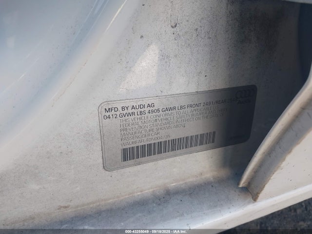 2013 AUDI A4 WAUBFAFL4DN004735 Photo 8