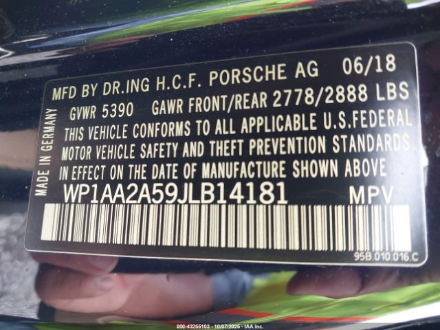 2018 PORSCHE MACAN WP1AA2A59JLB14181 Photo 8