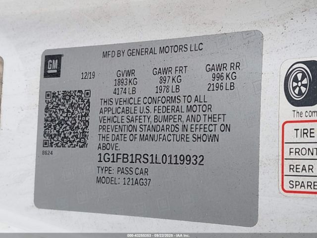 2020 CHEVROLET CAMARO 1G1FB1RS1L0119932 Photo 8