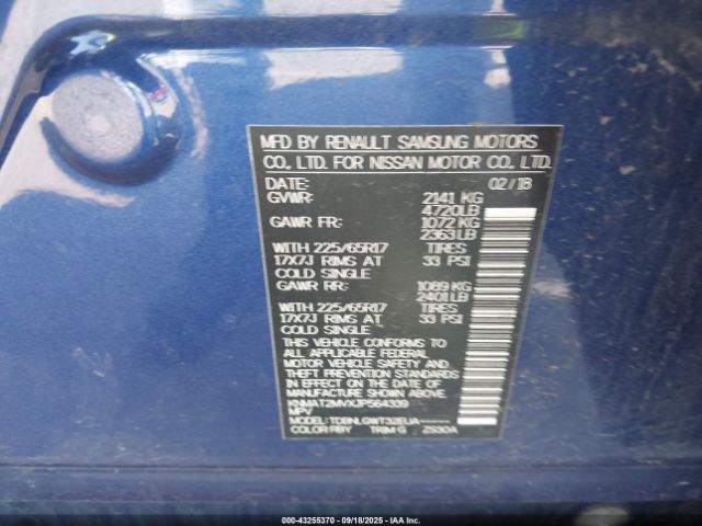 2018 NISSAN ROGUE KNMAT2MVXJP564339 Photo 8