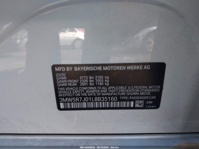 2020 BMW 330I 3MW5R7J01L8B35160 Photo 8