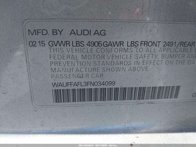 2015 AUDI A4 WAUFFAFL3FN034099 Photo 8