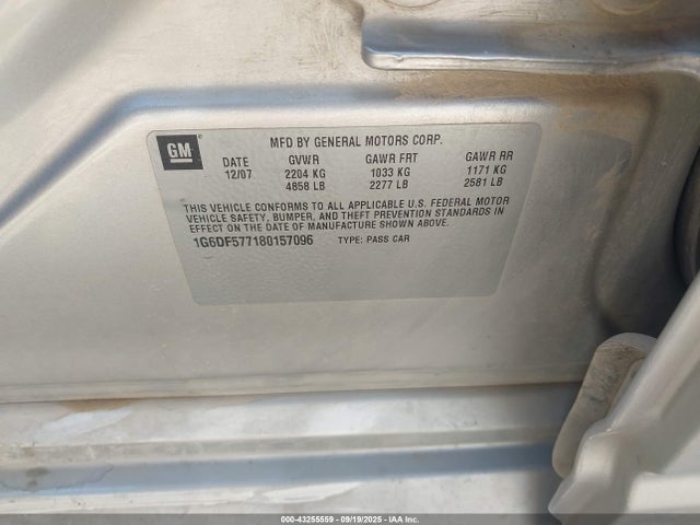 2008 CADILLAC CTS 1G6DF577180157096 Photo 8