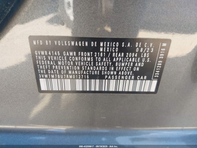 Volkswagen tsi 2024 3VW7M7BU7RM012715 Image 9