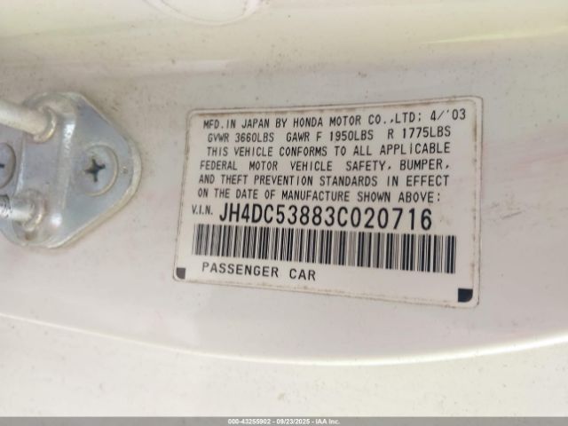 2003 ACURA RSX JH4DC53883C020716 Photo 8