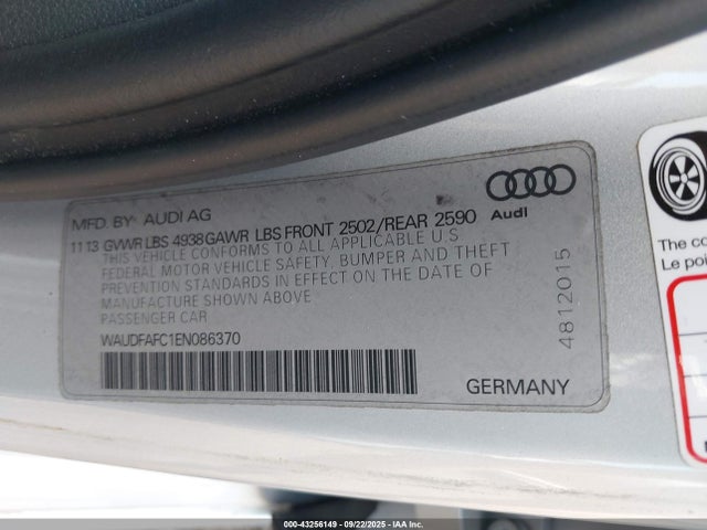 2014 AUDI A6 WAUDFAFC1EN086370 Photo 8