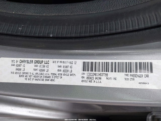 2013 Dodge Avenger Se მანქანა იყიდება აუქციონზე, vin: 1C3CDZAB1DN537799, აუქციონის ნომერი: 43256190