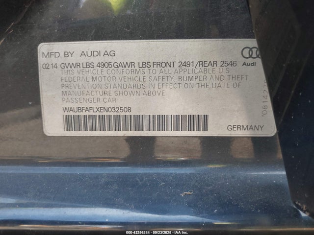 2014 AUDI A4 WAUBFAFLXEN032508 Photo 8