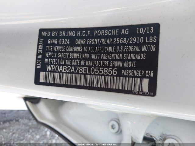 2014 PORSCHE PANAMERA WP0AB2A78EL055856 Photo 8