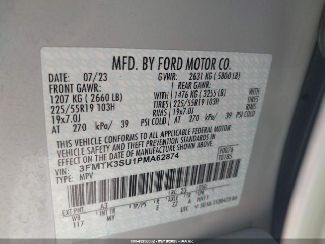 2023 FORD MUSTANG MACH-E 3FMTK3SU1PMA62874 Photo 8