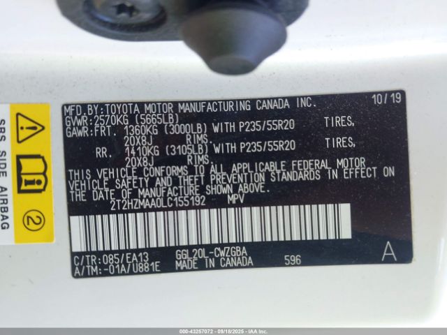 2020 LEXUS RX 350 2T2HZMAA0LC155192 Photo 8