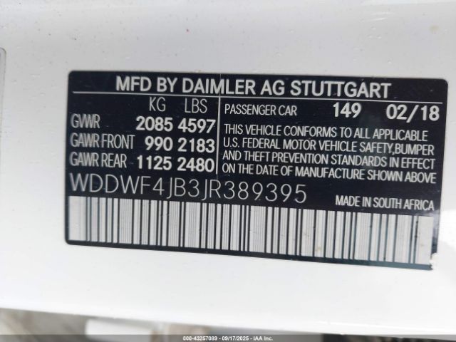 2018 MERCEDES-BENZ C 300 WDDWF4JB3JR389395 Photo 8