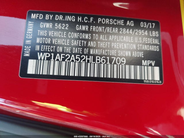 2017 PORSCHE MACAN WP1AF2A52HLB61709 Photo 8