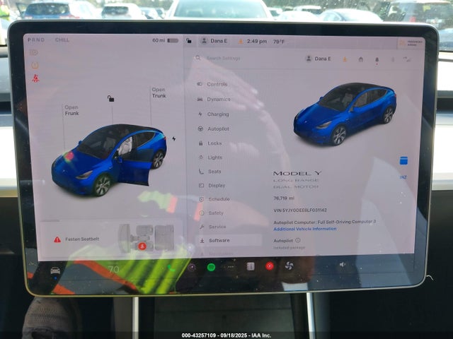 2020 TESLA MODEL Y 5YJYGDEE8LF031142 Photo 6