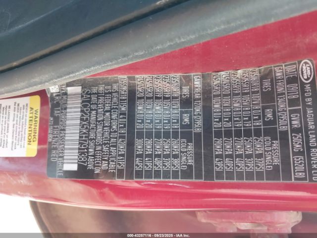 2019 LAND ROVER DISCOVERY SPORT SALCP2FX5KH791387 Photo 8