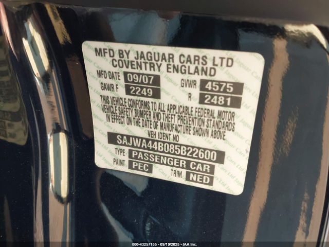 2008 JAGUAR XK SAJWA44B085B22600 Photo 8