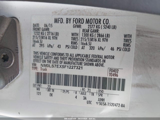 Ford Transit Connect 2015 NM0LS7EX5F1227321 Image 9