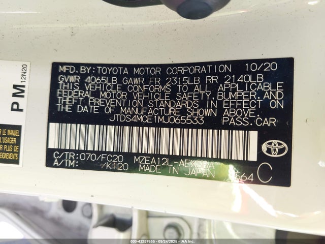 JTDS4MCE1MJ065533 Toyota m20-fks