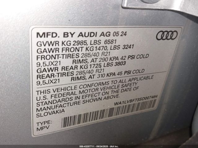 2025 AUDI Q7 WA1LVBF73SD007464 Photo 8