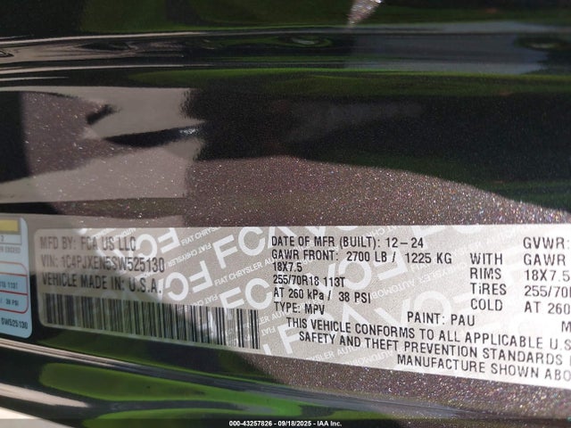 1C4PJXEN5SW525130 Jeep Wrangler
