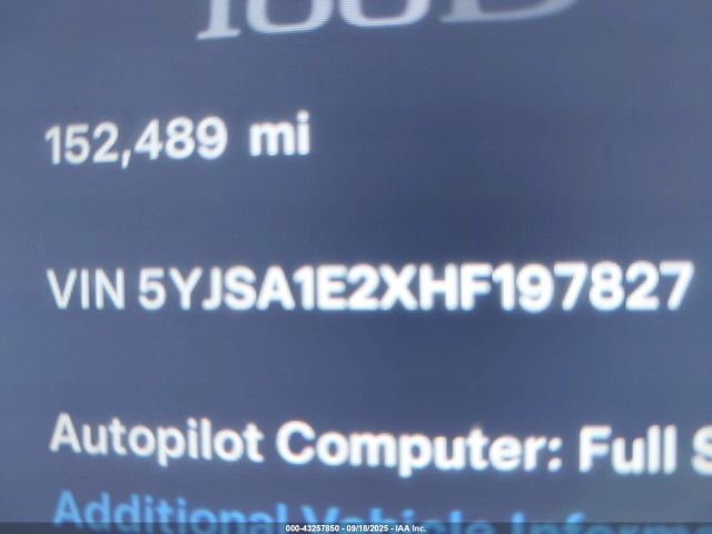 2017 TESLA MODEL S 5YJSA1E2XHF197827 Photo 8