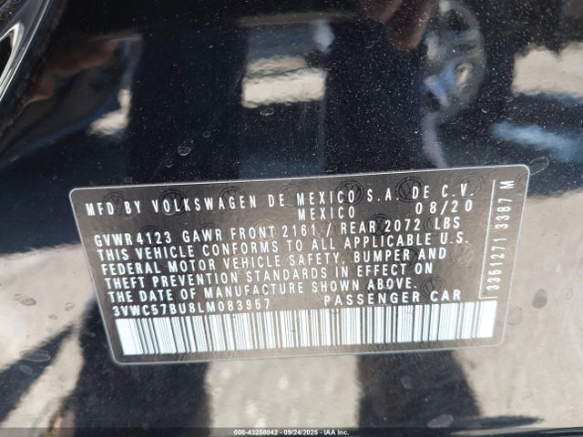 3VWC57BU8LM083957 Volkswagen 1.4 tsi