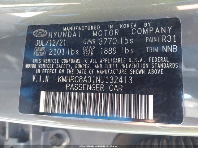 Hyundai gamma ii 2022 KMHRC8A31NU132413 Image 9