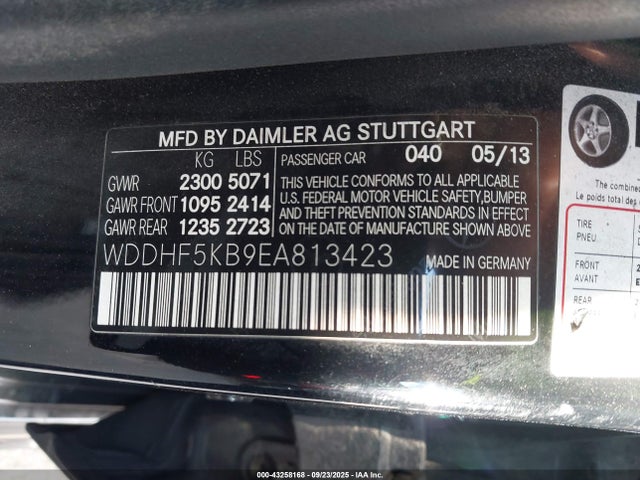Mercedes-Benz E 350 2014 WDDHF5KB9EA813423 Image 9