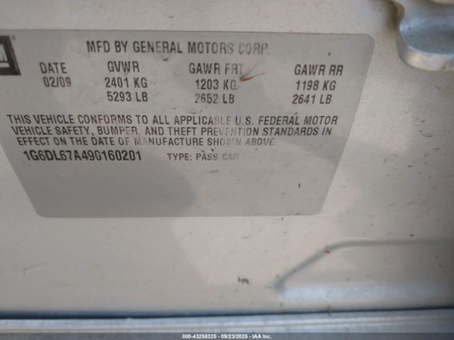 2009 CADILLAC STS 1G6DL67A490160201 Photo 8