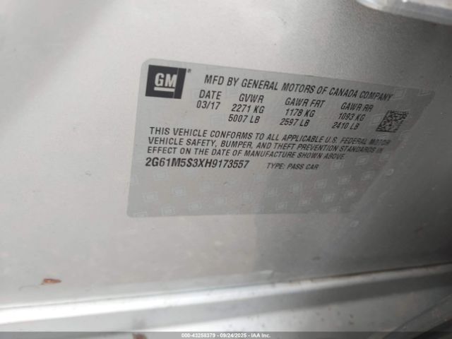 2017 CADILLAC XTS 2G61M5S3XH9173557 Photo 8