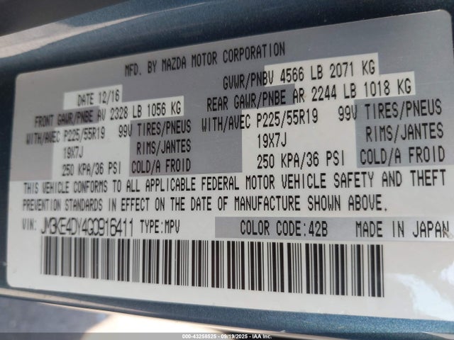 JM3KE4DY4G0916411 Mazda py