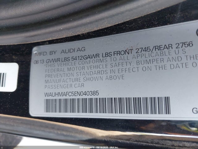 Audi A6 2014 WAUHMAFC5EN040385 Image 9