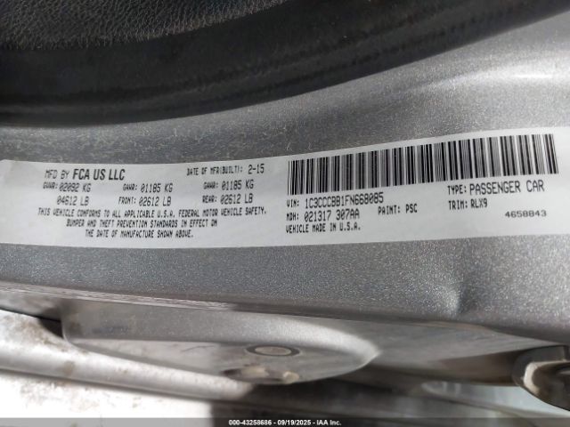 2015 CHRYSLER 200 1C3CCCBB1FN668085 Photo 8