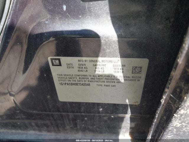 1G1PA5SH0E7342048 Chevrolet luw