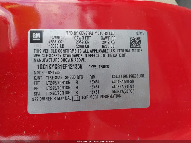 1GC1KYC81EF121350 Chevrolet lml