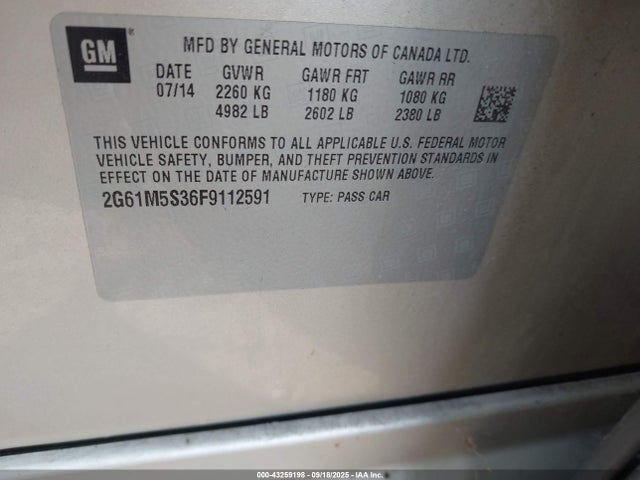 2015 CADILLAC XTS 2G61M5S36F9112591 Photo 8