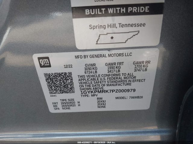 2023 CADILLAC LYRIQ 1GYKPMRK7PZ000979 Photo 8