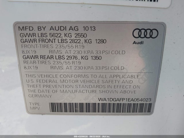 2014 AUDI Q5 WA1DGAFP1EA054023 Photo 8