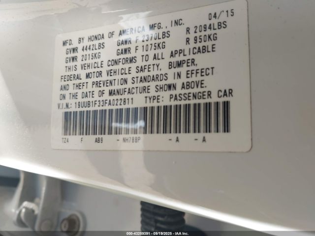 2015 ACURA TLX 19UUB1F33FA022811 Photo 8