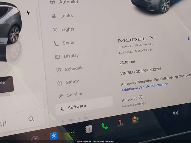 7SAYGDEE9PF922212 Tesla Model Y