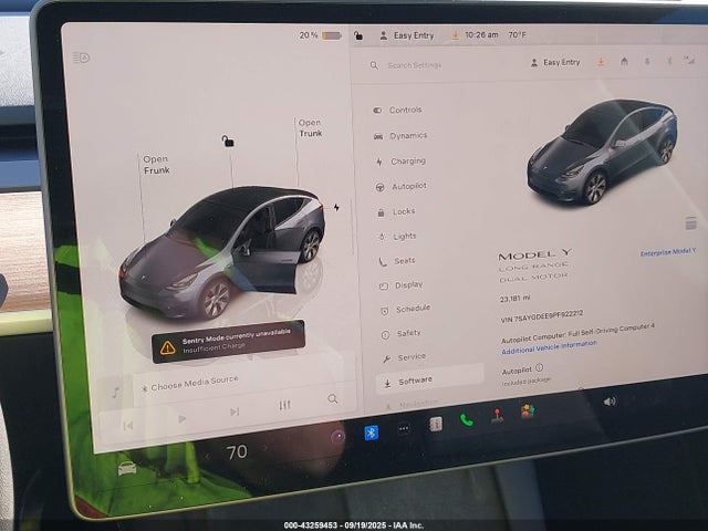 7SAYGDEE9PF922212 Tesla Model Y
